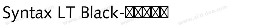 Syntax LT Black字体转换